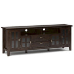 72" Solid Wood TV Stand for TVs up to 80 inch, Extra Wide Media Console with Storage