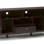 72" Solid Wood TV Stand for TVs up to 80 inch, Extra Wide Media Console with Storage