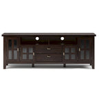 72" Solid Wood TV Stand for TVs up to 80 inch, Extra Wide Media Console with Storage