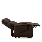 Brown Chenille Power Lift Recliner Chair with Remote, 300 lbs Capacity, Pocketed Coil Springs
