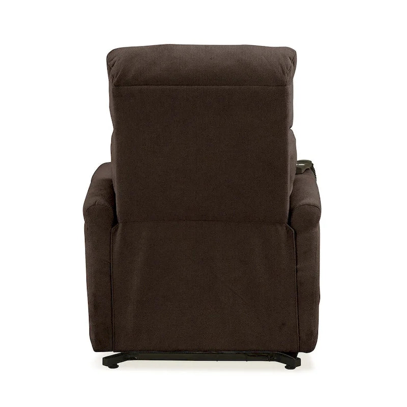 Brown Chenille Power Lift Recliner Chair with Remote, 300 lbs Capacity, Pocketed Coil Springs