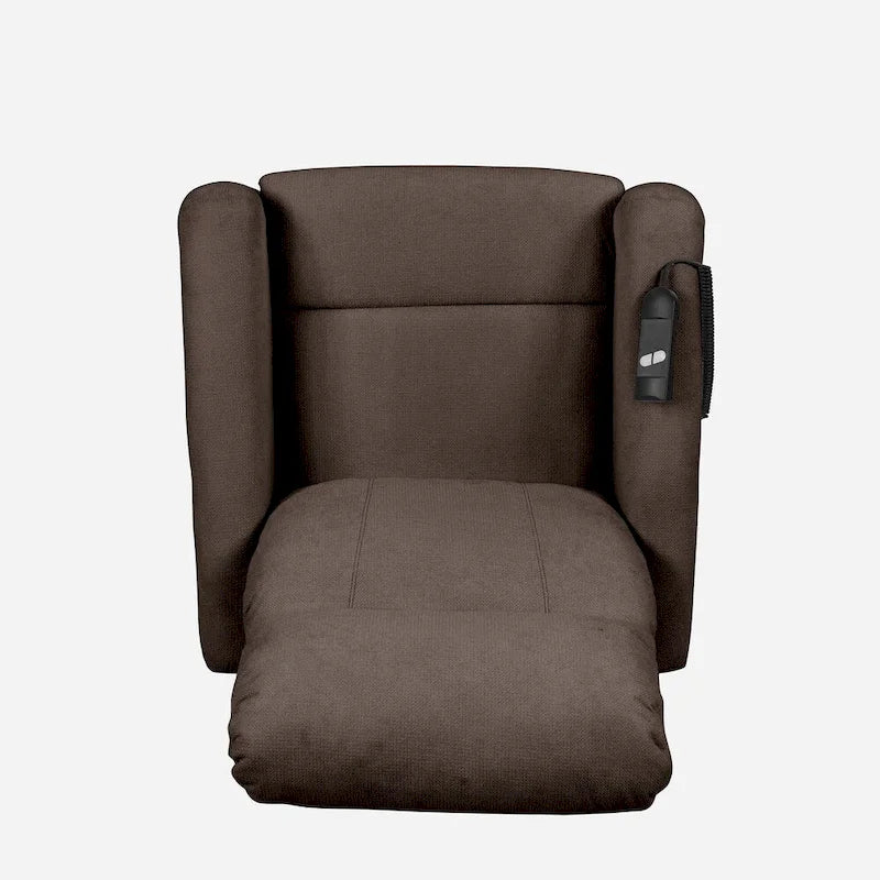 Brown Chenille Power Lift Recliner Chair with Remote, 300 lbs Capacity, Pocketed Coil Springs