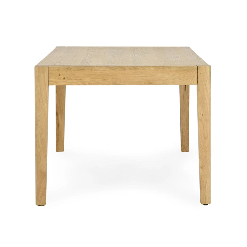 72" Oak Wood Dining Table Natural Brown Antique Finish Seats 6 Tapered Legs