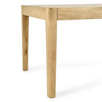 72" Oak Wood Dining Table Natural Brown Antique Finish Seats 6 Tapered Legs