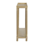 Narrow Side Tables Set of 2 - Solid Wood, Distressed Oak Finish, Living Room & Entryway