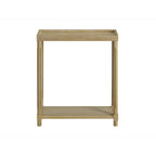 Narrow Side Tables Set of 2 - Solid Wood, Distressed Oak Finish, Living Room & Entryway