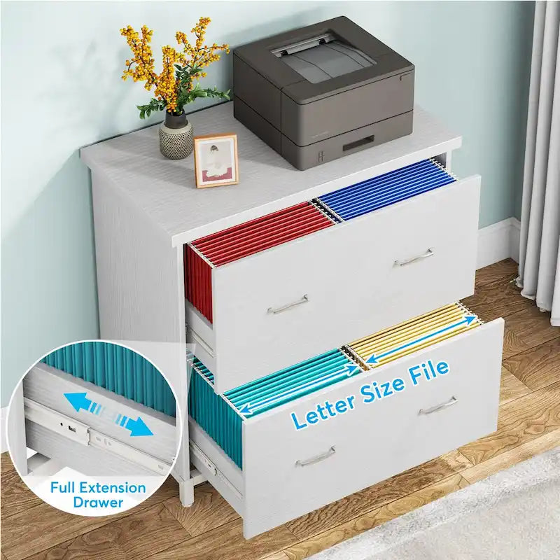 2-Drawer Lateral File Cabinet, Letter Size, Home Office Storage