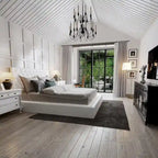 PU Leather Tufted Bed Frame with LED Headboard, Queen & King, White, MDF & Pine Wood