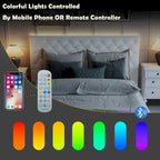 PU Leather Tufted Bed Frame with LED Headboard, Queen & King, White, MDF & Pine Wood