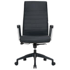 High-Back Leather Office Chair with Adjustable Height, Swivel & Tilt Lock, 5-Wheel Casters