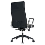 High-Back Leather Office Chair with Adjustable Height, Swivel & Tilt Lock, 5-Wheel Casters