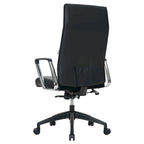 High-Back Leather Office Chair with Adjustable Height, Swivel & Tilt Lock, 5-Wheel Casters