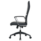 High-Back Leather Office Chair with Adjustable Height, Swivel & Tilt Lock, 5-Wheel Casters