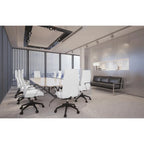 High-Back Leather Office Chair with Adjustable Height, Swivel & Tilt Lock, 5-Wheel Casters