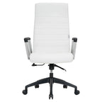 High-Back Leather Office Chair with Adjustable Height, Swivel & Tilt Lock, 5-Wheel Casters