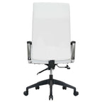 High-Back Leather Office Chair with Adjustable Height, Swivel & Tilt Lock, 5-Wheel Casters
