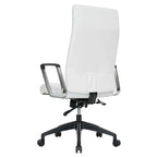 High-Back Leather Office Chair with Adjustable Height, Swivel & Tilt Lock, 5-Wheel Casters