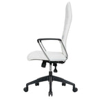 High-Back Leather Office Chair with Adjustable Height, Swivel & Tilt Lock, 5-Wheel Casters
