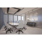 High-Back Leather Office Chair with Adjustable Height, Swivel & Tilt Lock, 5-Wheel Casters