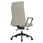 High-Back Leather Office Chair with Adjustable Height, Swivel & Tilt Lock, 5-Wheel Casters