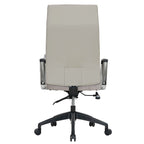 High-Back Leather Office Chair with Adjustable Height, Swivel & Tilt Lock, 5-Wheel Casters