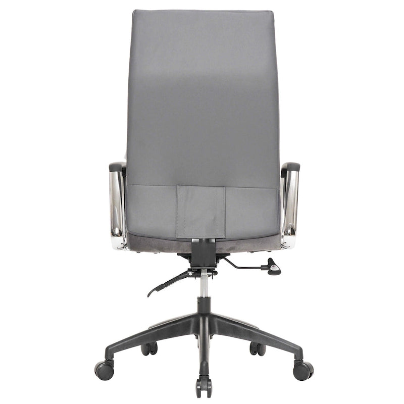 High-Back Leather Office Chair with Adjustable Height, Swivel & Tilt Lock, 5-Wheel Casters