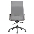 High-Back Leather Office Chair with Adjustable Height, Swivel & Tilt Lock, 5-Wheel Casters