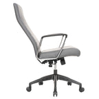 High-Back Leather Office Chair with Adjustable Height, Swivel & Tilt Lock, 5-Wheel Casters
