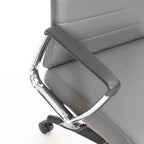 High-Back Leather Office Chair with Adjustable Height, Swivel & Tilt Lock, 5-Wheel Casters