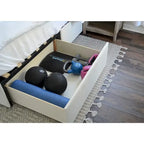 Upholstered Platform Bed with 2 Storage Drawers, Wing-Back Tufted Headboard, Queen & King
