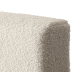 Boucle Upholstered Platform Bed Frame with Padded Headboard | Box Spring Required