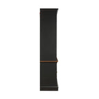 Entertainment Center TV Stand with Glass Doors, LED Light & Cord Management, 65" TV
