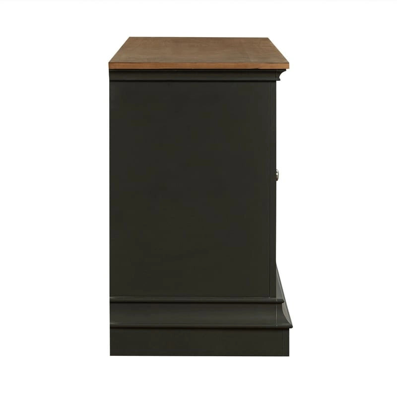Entertainment Center TV Stand with Glass Doors, LED Light & Cord Management, 65" TV