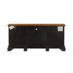 Entertainment Center TV Stand with Glass Doors, LED Light & Cord Management, 65" TV