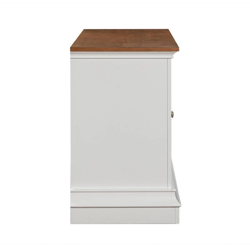 Entertainment Center TV Stand with Glass Doors, LED Light & Cord Management, 65" TV