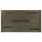 Farmhouse Rectangular Dining Table, 68"W x 38"D x 30"H, Solid Pine Base, MDF Top, Antique Blue & Brown