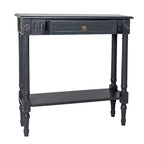 Farmhouse Wood Console Table with Drawer, 31.5" W x 9.8" D x 31.5" H, Available in Black, Grey & White