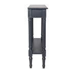 Farmhouse Wood Console Table with Drawer, 31.5" W x 9.8" D x 31.5" H, Available in Black, Grey & White