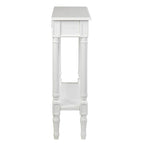 Farmhouse Wood Console Table with Drawer, 31.5" W x 9.8" D x 31.5" H, Available in Black, Grey & White