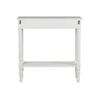 Farmhouse Wood Console Table with Drawer, 31.5" W x 9.8" D x 31.5" H, Available in Black, Grey & White