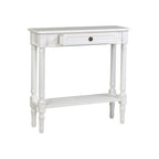 Farmhouse Wood Console Table with Drawer, 31.5" W x 9.8" D x 31.5" H, Available in Black, Grey & White