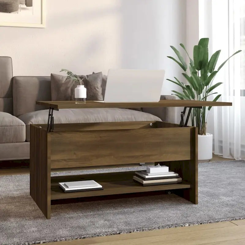 Lift Top Coffee Table with Hidden Storage - Engineered Wood, 31.5" x 19.7" x 16.7"