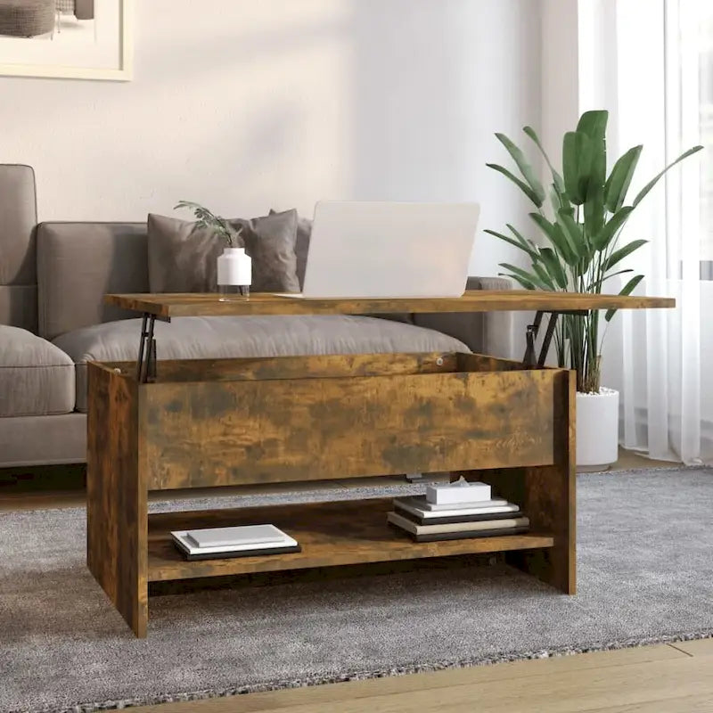 Lift Top Coffee Table with Hidden Storage - Engineered Wood, 31.5" x 19.7" x 16.7"