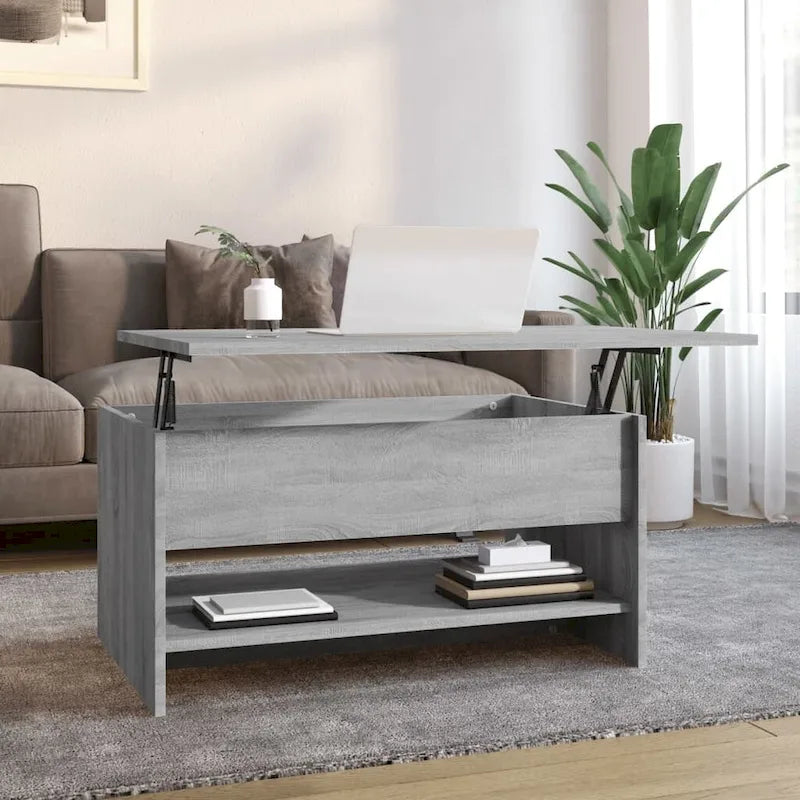 Lift Top Coffee Table with Hidden Storage - Engineered Wood, 31.5" x 19.7" x 16.7"