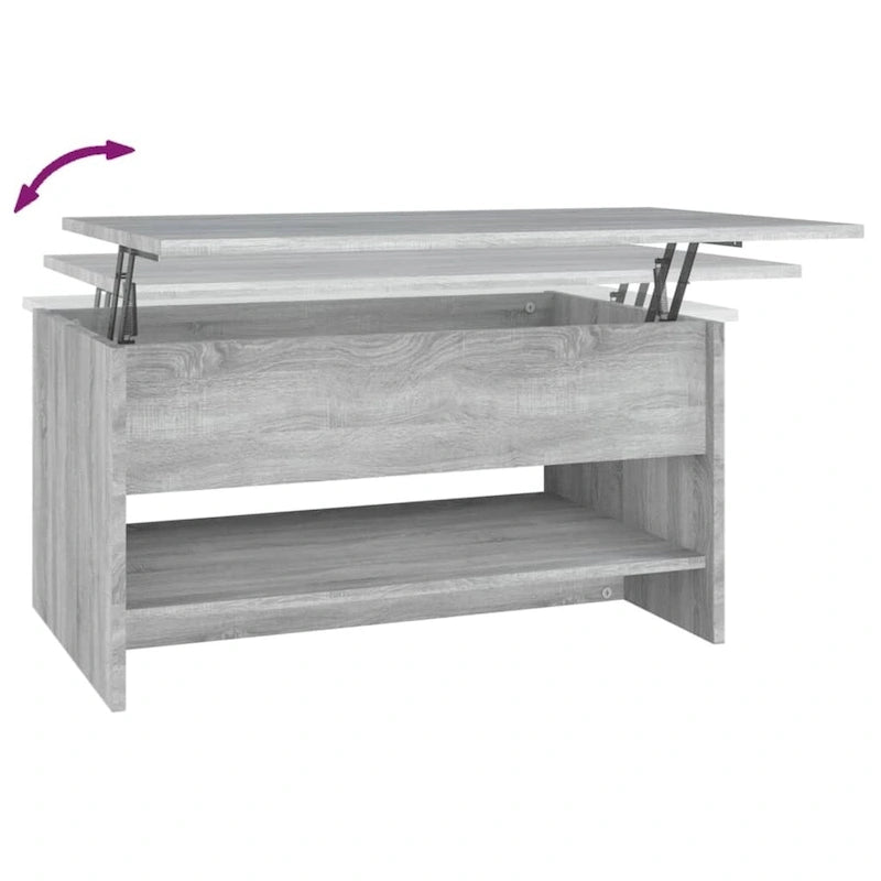 Lift Top Coffee Table with Hidden Storage - Engineered Wood, 31.5" x 19.7" x 16.7"