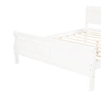 Wood Sleigh Bed Frame with Headboard & Footboard, Twin/Full/Queen, No Box Spring Needed