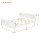 Wood Sleigh Bed Frame with Headboard & Footboard, Twin/Full/Queen, No Box Spring Needed