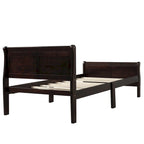 Wood Sleigh Bed Frame with Headboard & Footboard, Twin/Full/Queen, No Box Spring Needed