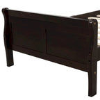 Wood Sleigh Bed Frame with Headboard & Footboard, Twin/Full/Queen, No Box Spring Needed
