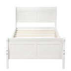 Wood Sleigh Bed Frame with Headboard & Footboard, Twin/Full/Queen, No Box Spring Needed